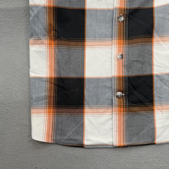 Alaskan Hardgear Shirt Mens Small Orange Plaid Button Down Duluth Trading Co - Picture 6 of 9